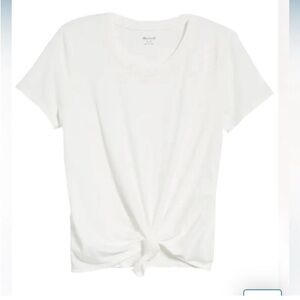 MADEWELL WHITE TIE FRONT TEE